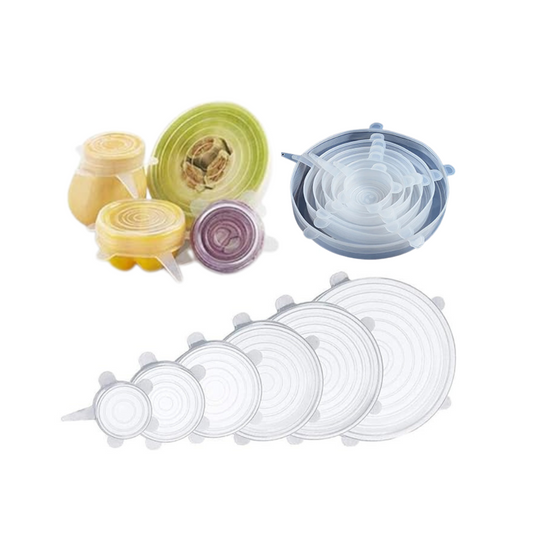 Elastic Silicone Lid [6 Pieces] - Kitchen Ease Elastic Silicone Lid [6 Pieces]